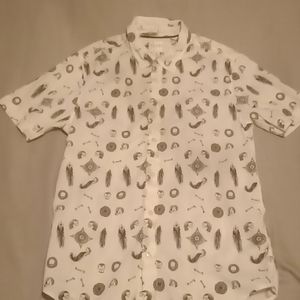 Guess men's short sleeve button down shirt